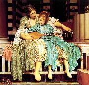 Lord Frederic Leighton Mussic Lesson painting